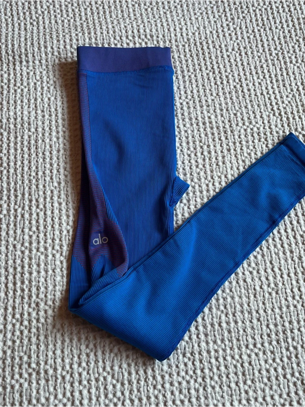 Alo Yoga Illusion Ribbed Seamless High Rise Athletic Leggings Size XS
